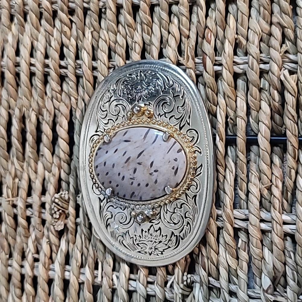 Western Style Belt Buckle stone Agate